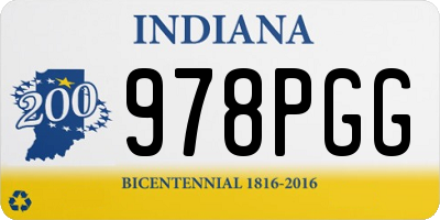 IN license plate 978PGG