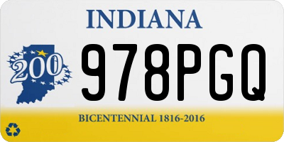 IN license plate 978PGQ
