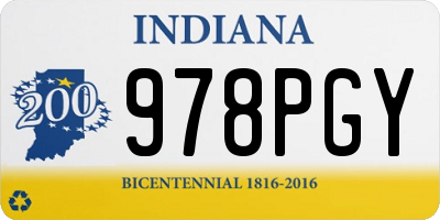 IN license plate 978PGY