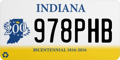 IN license plate 978PHB