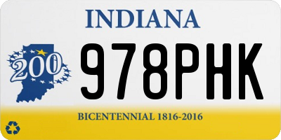 IN license plate 978PHK