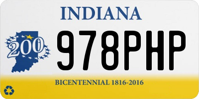 IN license plate 978PHP