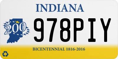 IN license plate 978PIY