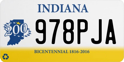 IN license plate 978PJA