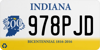 IN license plate 978PJD