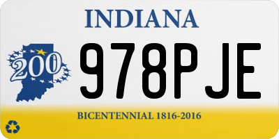 IN license plate 978PJE
