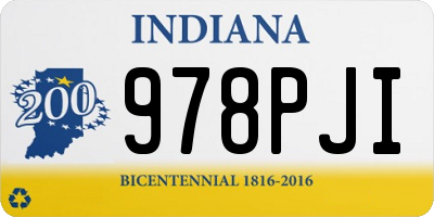 IN license plate 978PJI