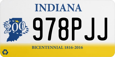 IN license plate 978PJJ