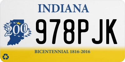 IN license plate 978PJK