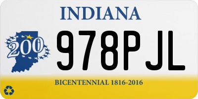 IN license plate 978PJL
