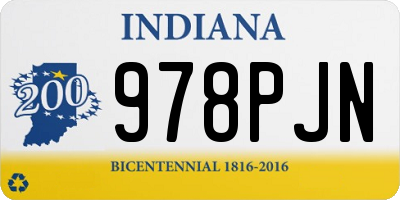 IN license plate 978PJN