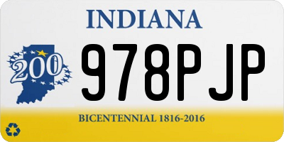 IN license plate 978PJP