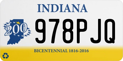 IN license plate 978PJQ