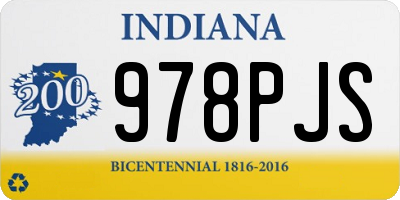 IN license plate 978PJS