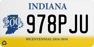 IN license plate 978PJU