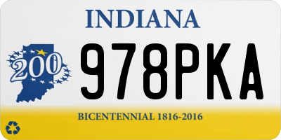 IN license plate 978PKA