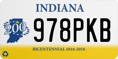 IN license plate 978PKB