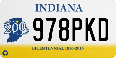 IN license plate 978PKD