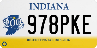 IN license plate 978PKE