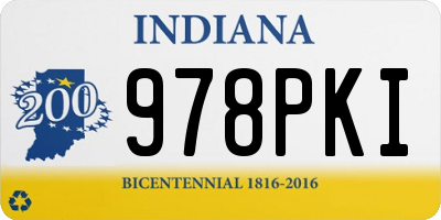 IN license plate 978PKI