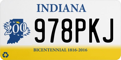IN license plate 978PKJ