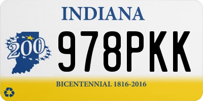 IN license plate 978PKK