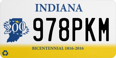 IN license plate 978PKM