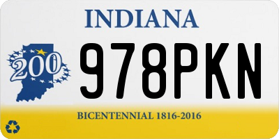 IN license plate 978PKN