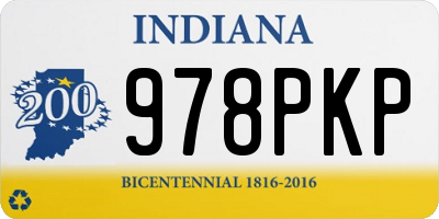 IN license plate 978PKP