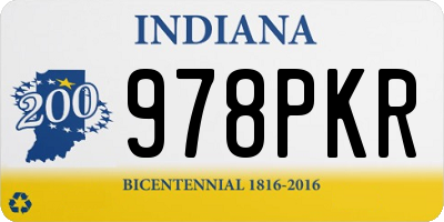 IN license plate 978PKR