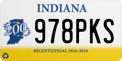 IN license plate 978PKS