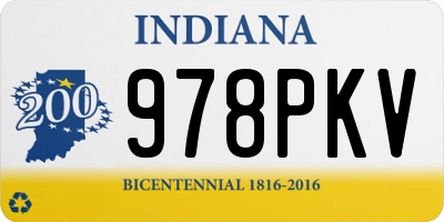 IN license plate 978PKV