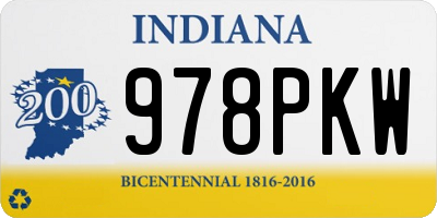 IN license plate 978PKW