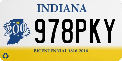 IN license plate 978PKY