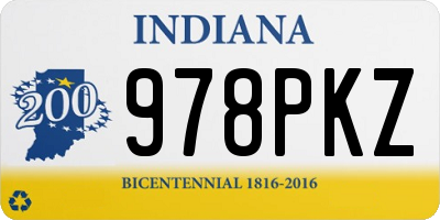 IN license plate 978PKZ