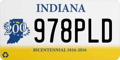 IN license plate 978PLD