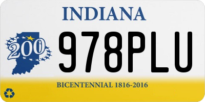 IN license plate 978PLU