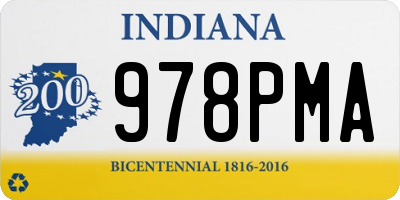 IN license plate 978PMA