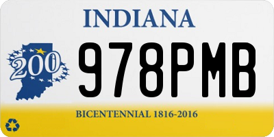 IN license plate 978PMB