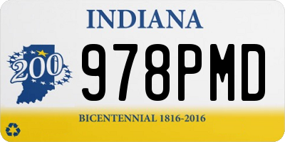 IN license plate 978PMD