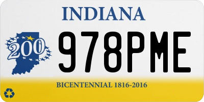 IN license plate 978PME