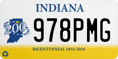 IN license plate 978PMG