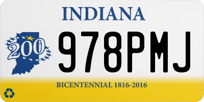 IN license plate 978PMJ