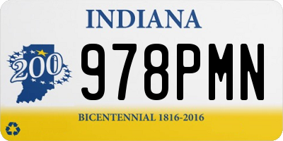 IN license plate 978PMN