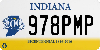 IN license plate 978PMP