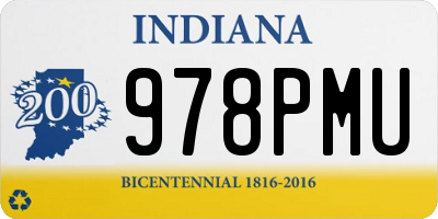 IN license plate 978PMU