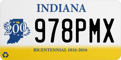 IN license plate 978PMX