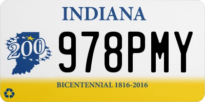 IN license plate 978PMY