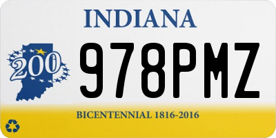 IN license plate 978PMZ