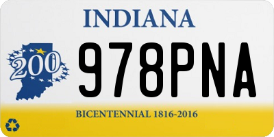 IN license plate 978PNA